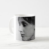 Virginia Woolf Dine/Liebe Gut Liebe Zitat Geschenk Kaffeetasse (Vorderseite Links)