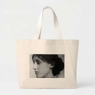 Virginia Woolf "Finde Frieden" Weisheitszitate Ges Jumbo Stoffbeutel