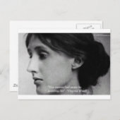 Virginia Woolf "Friede finden" - Zitate von Weishe Postkarte (Vorne/Hinten)