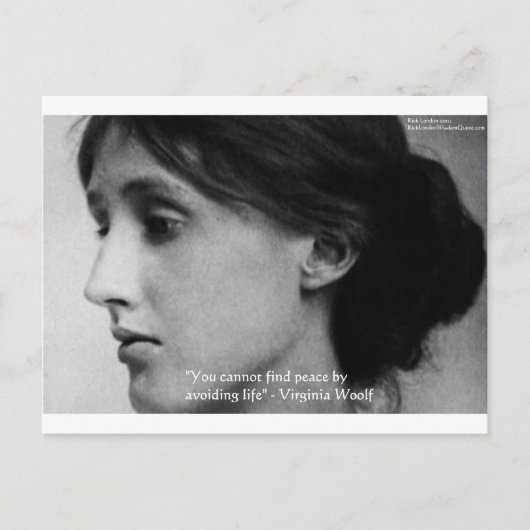 Virginia Woolf "Friede finden" - Zitate von Weishe Postkarte (Vorderseite)