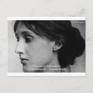 Virginia Woolf "Friede finden" - Zitate von Weishe Postkarte