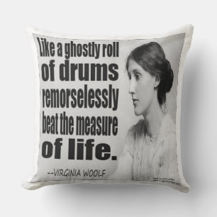 Virginia Woolf Ghosive Roll Large Throw Pillow Kissen