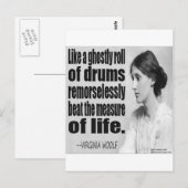 Virginia Woolf Ghosive Roll Zitat Postkarte (Vorne/Hinten)