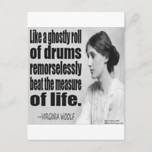 Virginia Woolf Ghosive Roll Zitat Postkarte