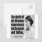 Virginia Woolf Ghosive Roll Zitat Postkarte (Vorne/Hinten)