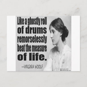 Virginia Woolf Ghosive Roll Zitat Postkarte