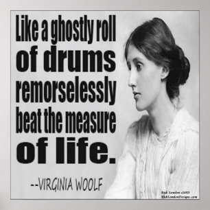 Virginia Woolf Ghosted Roll Quote Poster