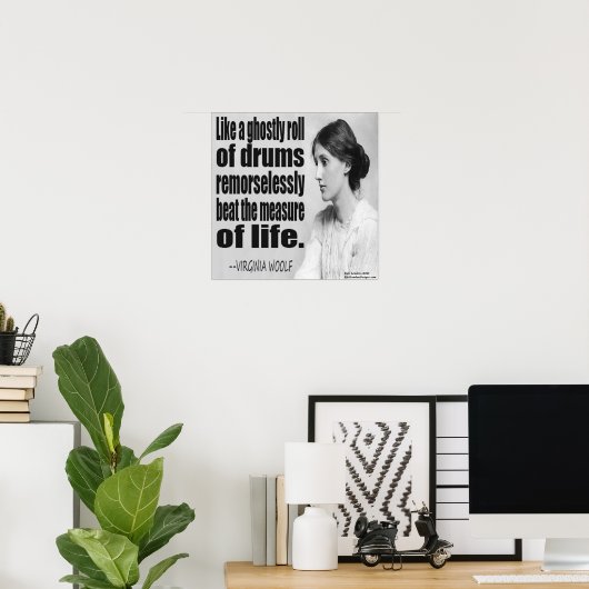 Virginia Woolf Ghosted Roll Quote Poster (Heimbüro)