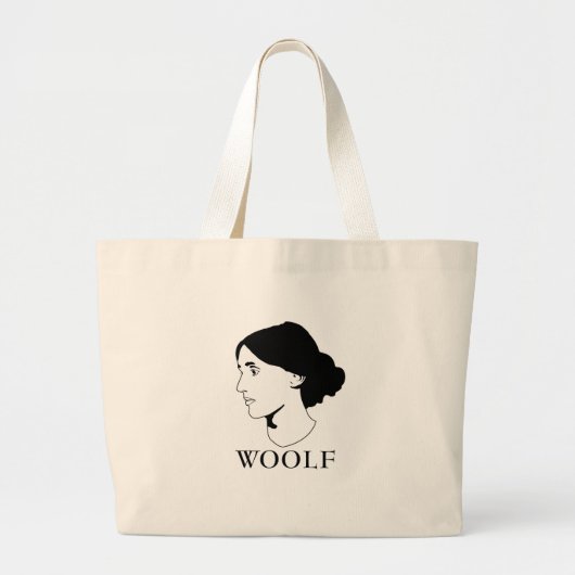 Virginia Woolf Jumbo Stoffbeutel (Vorne)