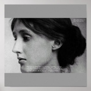 Virginia Woolf "Liebe den Herbst" Liebeszitate Pos Poster