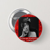 Virginia Woolf & Liebe Zitat Button (Vorne & Hinten)