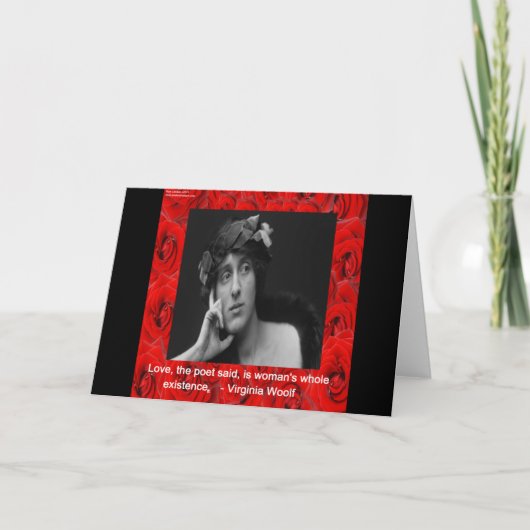 Virginia Woolf & Liebe Zitat Karte (Vorderseite)