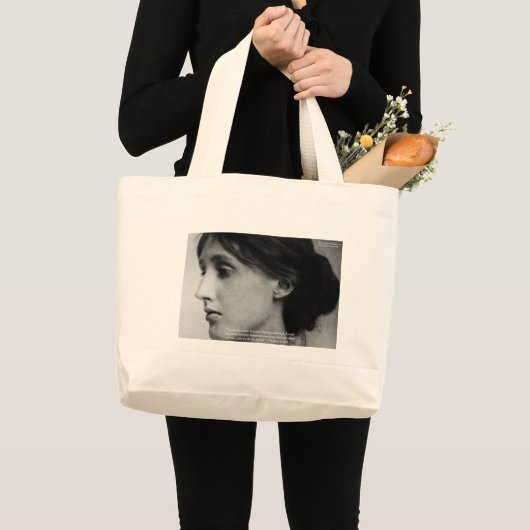 Virginia Woolf Liebe Zitat "Liebe Herbst" Jumbo Stoffbeutel (Vorderseite (Produkt))