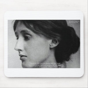 Virginia Woolf Liebe Zitat "Liebe Herbst" Mousepad