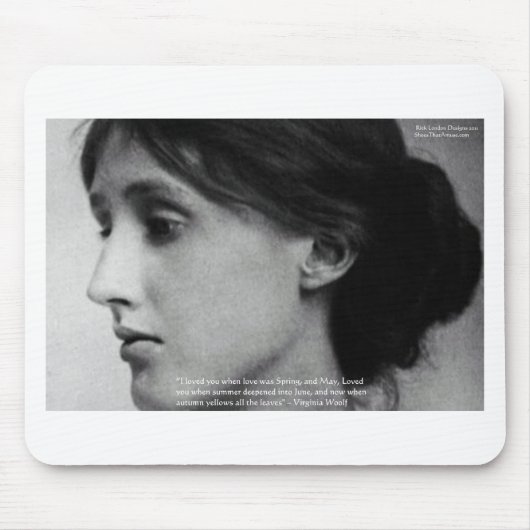 Virginia Woolf Liebe Zitat "Liebe Herbst" Mousepad (Vorne)