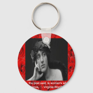 Virginia Woolf & Liebe Zitat Schlüsselanhänger