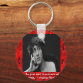 Virginia Woolf & Liebe Zitat Schlüsselanhänger (Vorderseite)