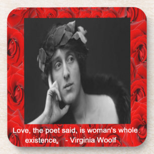 Virginia Woolf & Liebeszitat Untersetzer