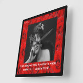 Virginia Woolf & Love Quote Wall Clock Quadratische Wanduhr (Winkel)