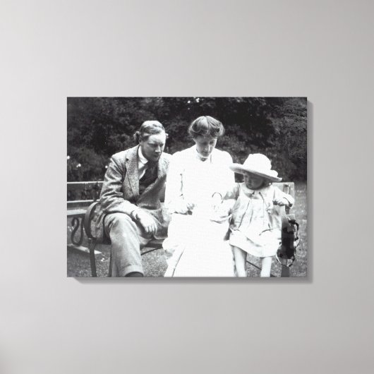 Virginia Woolf mit Clive und Julian Bell, 1910 Leinwanddruck (Vorderseite)