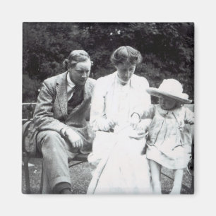 Virginia Woolf mit Clive und Julian Bell, 1910 Magnet