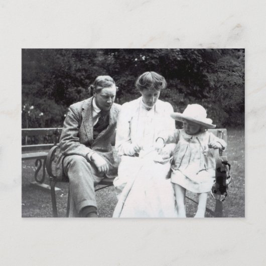 Virginia Woolf mit Clive und Julian Bell, 1910 Postkarte (Vorderseite)