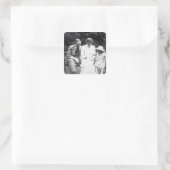 Virginia Woolf mit Clive und julianischer Bell, Quadratischer Aufkleber (Tasche)