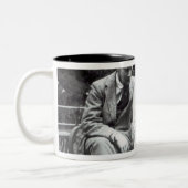 Virginia Woolf mit Clive und julianischer Bell, Zweifarbige Tasse (Links)