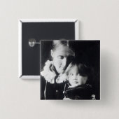 Virginia Woolf, mit ihrer Mutter Julia, 1884 Button (Vorne & Hinten)