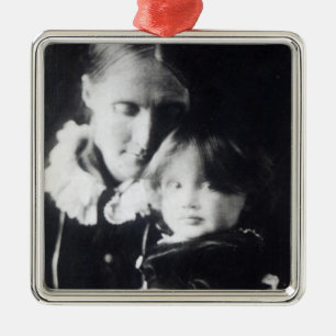 Virginia Woolf, mit ihrer Mutter Julia, 1884 Ornament Aus Metall
