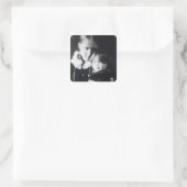 Virginia Woolf, mit ihrer Mutter Julia, 1884 Quadratischer Aufkleber (Tasche)