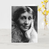 Virginia Woolf Portrait Karte (Gelbe Blume)