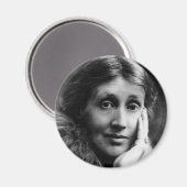 Virginia Woolf Portrait Magnet (Vorderseite/Rückseite)