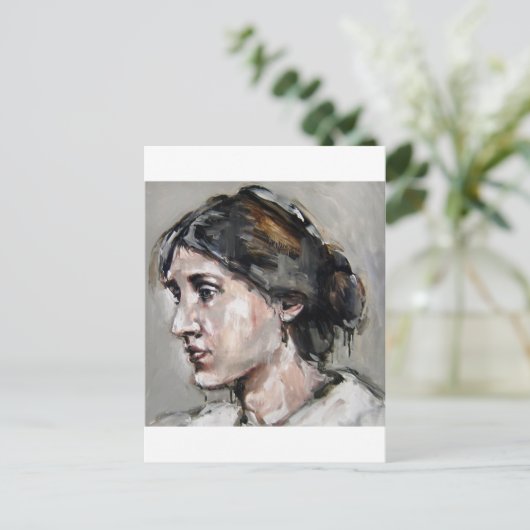Virginia Woolf Postkarte (Stehend Vorderseite)