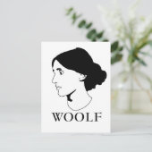 Virginia Woolf Postkarte (Stehend Vorderseite)