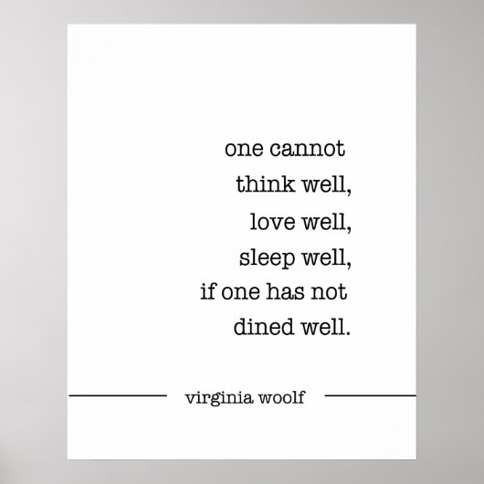 Virginia Woolf Quote Poster (Vorne)