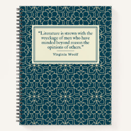 Virginia Woolf Quote Writer's Notizblock