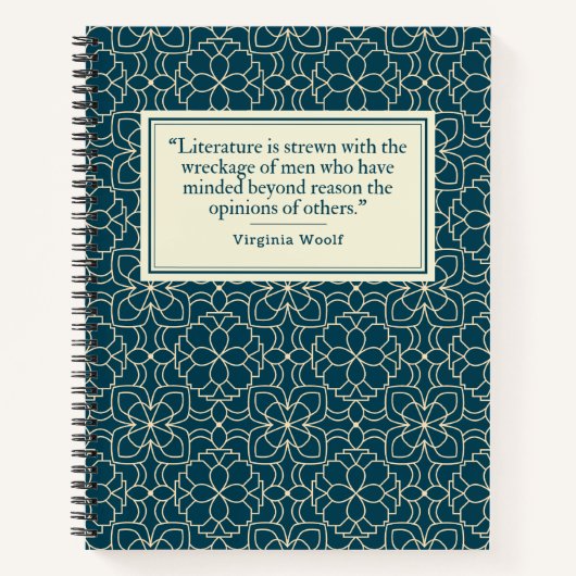 Virginia Woolf Quote Writer's Notizblock (Vorderseite)