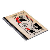 Virginia Woolf Vanessa Bell deckt ein Schriftstell Notizblock (Rechte Seite)