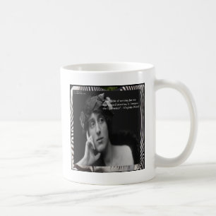 Virginia Woolf W/Zebra Stripes schreibt Zitat Kaffeetasse