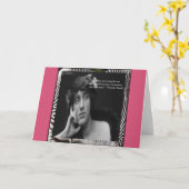 Virginia Woolf W/Zebra Stripes schreibt Zitat Karte (Gelbe Blume)