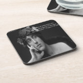 Virginia Woolf W/Zebra Stripes schreibt Zitat Untersetzer (Linke Seite)