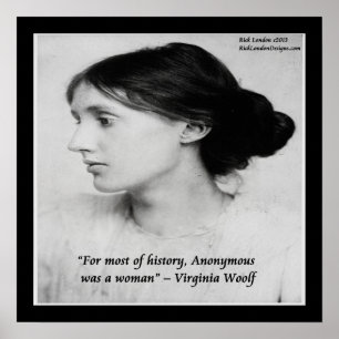 Virginia Woolf Woman war anonymes Zitatposter Poster