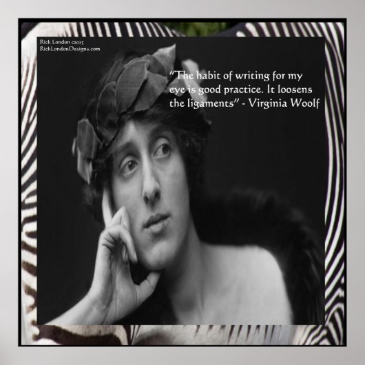 Virginia Woolf & Writing Quote Poster (Vorne)