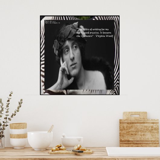 Virginia Woolf & Writing Quote Poster (Küche)