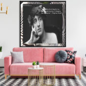 Virginia Woolf & Writing Quote Wrapped Canvas Prin Leinwanddruck (Insitu (Wohnzimmer))