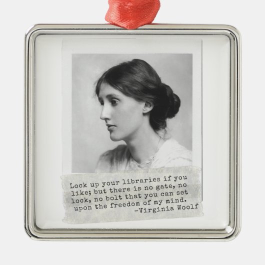 Virginia Woolf Zitat - Ikonen der Frauengeschichte Ornament Aus Metall (Vorne)
