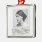 Virginia Woolf Zitat - Ikonen der Frauengeschichte Ornament Aus Metall (Links)