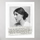 Virginia Woolf Zitat - Ikonen der Frauengeschichte Poster (Vorne)