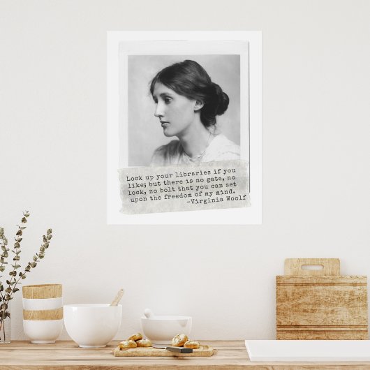 Virginia Woolf Zitat - Ikonen der Frauengeschichte Poster (Küche)